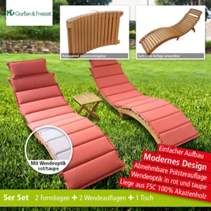 HC Garten & Freizeit 5tlg. Sonnenliegen Set