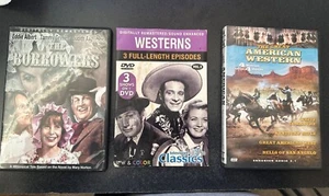 3 DVD WESTERNS CLASSICS, THE GREAT AMERICAN WESTERN, THE BORROWERS - Picture 1 of 7