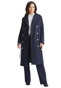 Jessica London Women's Plus Size Refined Denim Trench Coat - Picture 1 of 35