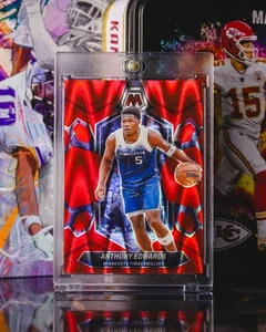 2023-24 Panini Mosaic #33 Anthony Edwards Red Seismic Prizm /299 - Picture 1 of 2