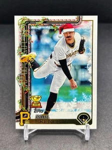 2025 Topps Holiday - PAUL SKENES - Rookie Cup SP Santa Hat Variation Pirates H70 - Bild 1 von 6