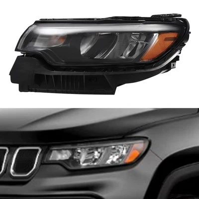 For 2022-2024 Jeep Compass Halogen Headlight w/LED DRL Headlamp Left Driver Side - Image 1 of 4
