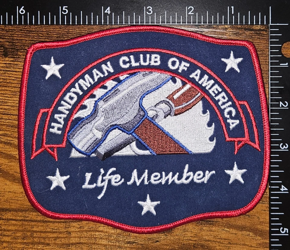 Handyman Club of American Life Member Large Jacket Hammer Tool Patch - Image 1 of 1