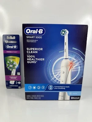 Oral-B Smart 5000 Cepillo de Dientes Recargable con Bluetooth + 3 Cabezales de Cepillo NUEVO Foto 1 de 4