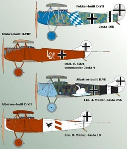 Lifelike 1/32 Aufkleber für Fokker D.VII Pt 1 für Wingnut Wings D.VII Serie #32-016 - Bild 1 von 4