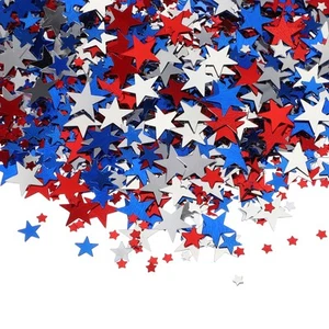 60g Star Confetti 0.1/0.2/0.4 Inch Glitter Star Table Confetti Blue/Red/Silver - Picture 1 of 6