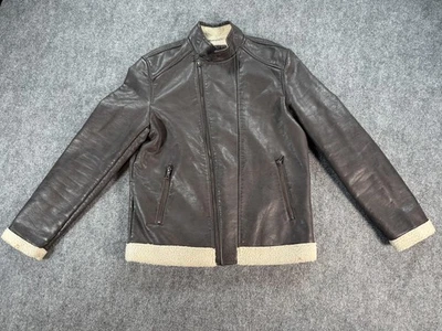 Jaqueta INC International Concepts Masculina Média Couro Sintético Sherpa Forrada Moto - Imagem 1 de 4