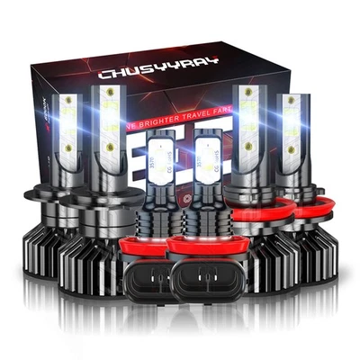 For Mazda MX-5 Miata 2006-2014 LED Headlights High /Low Beam+Fog Light Bulbs Kit - Image 1 of 4