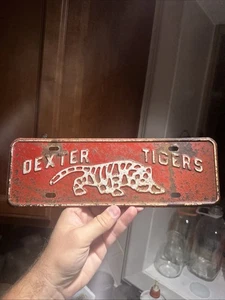 Vintage Dexter High School Booster License Plate Tigers Dexter Maine License - Picture 1 of 4