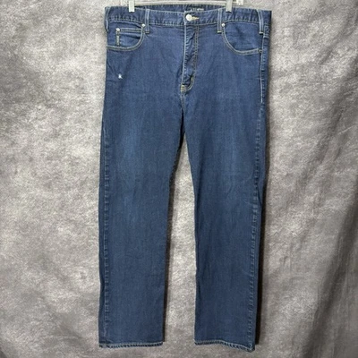 Jeans Armani Para Hombres 36 J31 Calce Regular 5 Bolsillos Elastizados Denim Azul Oscuro Recto Foto 1 de 4