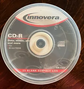 Innovera Technology: CD-R, 52X, 80 min./700MB, 25 Blank Surface CDS - Picture 1 of 2