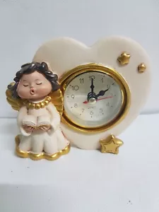 OROLOGIO DA TAVOLO CUORE DIPINTO A MANO MISURA 10X13CM ART. A63236/L.... - Foto 1 di 4