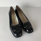 Salvatore Ferragamo Patent Leather Loafers Black Women Size 7.5 Narrow