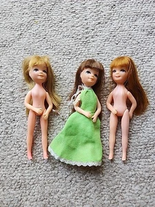 1967 Tiny Teens Uneeda Vintage 5" Doll Hong Kong Nude Lot Of 3 - Picture 1 of 5