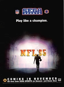 VINTAGE 1994 NFL 95 Sports Sega Genesis Video Game Print Ad - Picture 1 of 1