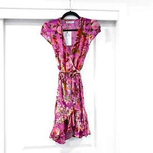 Introvertie Vienna Alice Mini Lady Rose Wrap Dress in Size Medium NWT - Picture 1 of 10