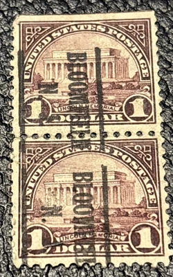 VER PAR BLOOMFIELD NJ PRECANCELADO TIPO 225 $1 DENOMINA SC 571 LINCOLN MEMORIAL C16 Foto 1 de 2