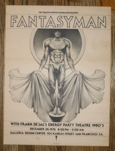 GEORGE STAVRINOS Fantasyman advertising poster 1978 gay interest - Picture 1 of 7