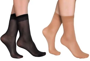 Women's 10 Pairs Nylon Ankle High Sheer Socks Tights Hosiery Socks 5 pairs Be... - Picture 1 of 9