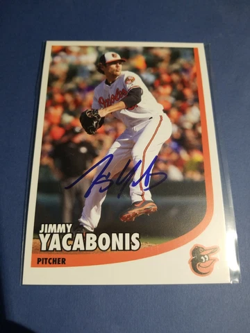 Jimmy Yacabonis Baltimore Orioles Autographed Postcard Fan Fest Card Cover