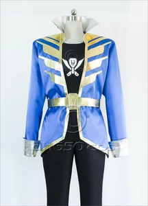 Free shipping Kaizoku Sentai Gokaiger Gokai Blue Cosplay Costume - Picture 1 of 5