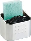 Idesign 66072 Sink Caddy With Double Compartment Small Sponge Holder Made Of S