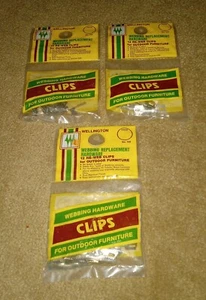 Vintage Wellington RE-WEB Webbing Clips Webbed Aluminum Lawn Chair Hardware NOS - Picture 1 of 4