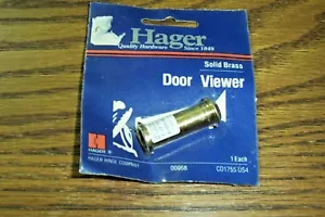 VISOR DE PUERTA DE LATÓN MACIZO HAGER 00068 NOS CD1755US4 - Imagen 1 de 1