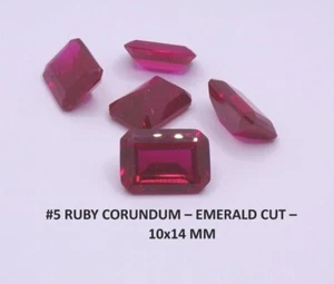 ROSA ROJO RUBÍ #5 CORINDÓN ESMERALDA CORTE PIEDRAS PRECIOSAS SUELTAS - 10MM X 14MM - Imagen 1 de 2