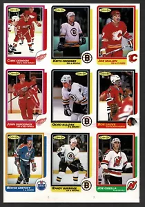 OPC Edm. 1986-87 Pannello progressivo 9 carte Oilers' Wayne Gretzky retro vuoto, come nuovo - Foto 1 di 3