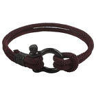 Unisex Milan Cord Nylon Rope Nautical Anchor Bracelet For Men And Women