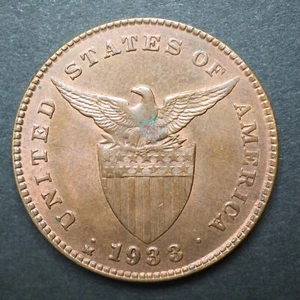 1933 PHILIPPINES 1 CENTAVO *NICE COIN *FREEING SHIPPING M753 - Picture 1 of 2