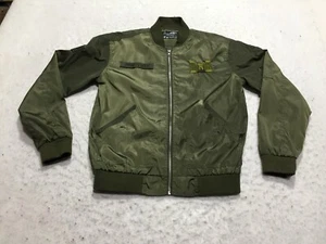 Army Performance Bomber Jacket Mens S Small Green Military Patches Full Zip - Picture 1 of 16