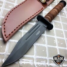 9" Military Camping Survival Fixed BLADE Fishing Hunting Knife Bowie + Sheath