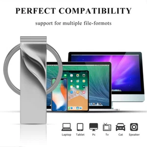 USB3.0 Flash Drive 1TB 32GB Pendrive USB Memory Stick Metal Ring On Key Thumb PC - Bild 1 von 16