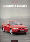 Toyota Saloons & Estates 1993 Ed 5 UK Brochure Starlet Corolla Carina E Camry