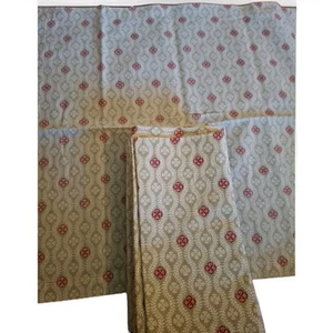 Cloth Napkins 100% Cotton Williams Sonoma Lot of 10 Beige With Red Flowers - Picture 1 of 5