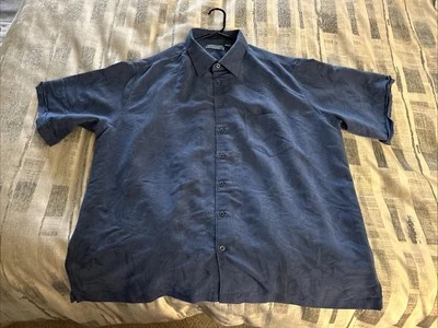 Men's Cubavera Big and Tall / Long Sleeve Button Down Shirt XXL, Blue Color - Image 1 of 4