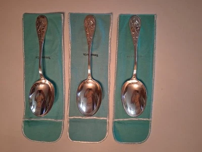 Colheres de servir grandes Tiffany Audubon 9" -3. Sem monograma - Imagem 1 de 4