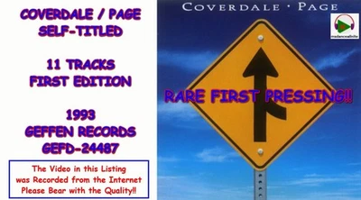 Coverdale / Page - Self Titled (CD,1993,Geffen,1st Ed)David,Jimmy,RARE 1st PRESS Foto 1 de 4