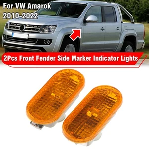 2X Amber Front Side Marker Indicator Lights For VW Amarok Golf T5 Polo Passat, - Picture 1 of 9