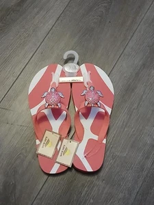 Sandalias de verano rosa con tortuga Aloha Island talla 7 - Imagen 1 de 2