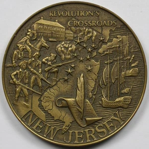 New Jersey 2.5" Bronze State Medal Revolution’s Crossroads 1776 Medallic Art Co. - Imagen 1 de 2