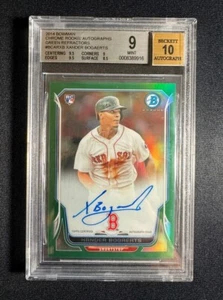 2014 Bowman Chrom Xander Bogaerts Auto/20 Grün Refraktor Rookie BGS 9 Red Sox - Bild 1 von 2