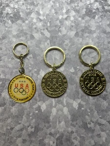 Lot of 3 USA 2002 Winter Olympic Souvenior Keychains Salt Lake City Utah Vintage - Picture 1 of 7