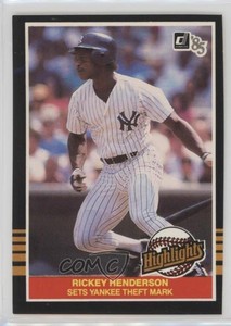 1985 Donruss Highlights Rickey Henderson #42 HOF