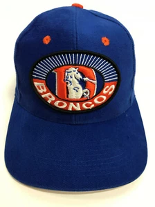 Denver Broncos Drew Pearson NFL Team Blue Snapback Baseball Hat Cap Vintage VGC - Picture 1 of 11