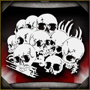 Fondo de calavera 14 - Plantilla de plantilla de aerógrafo Airsick - Imagen 1 de 1