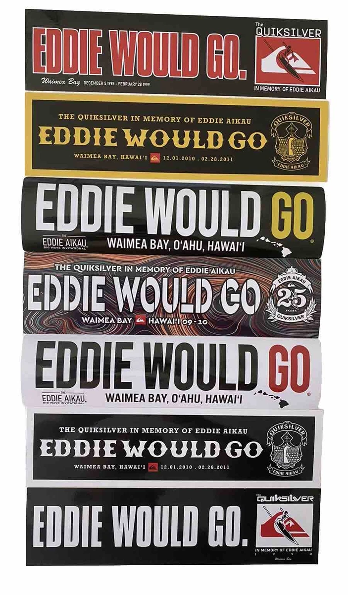 EDDIEAIKAUステッカー❰非売品❱ T&C Eddie Aikau Would Go Surf Surfboards Hawaii Black Gold 2024