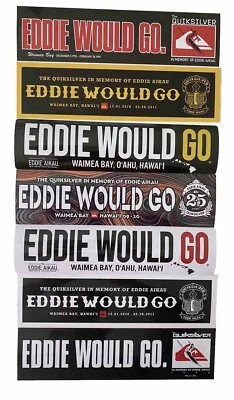 Eddie Would Go Sticker Lot 7 Quiksilver Surf Stickers Rip Curl Decals RVCA T&C - Image 1 of 4